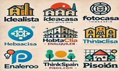 Logos des principaux sites Web immobiliers en Espagne